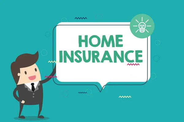 Manuscrito texto Home Insurance. Conceito significado Abrange perdas e danos e acidentes em casa — Fotografia de Stock