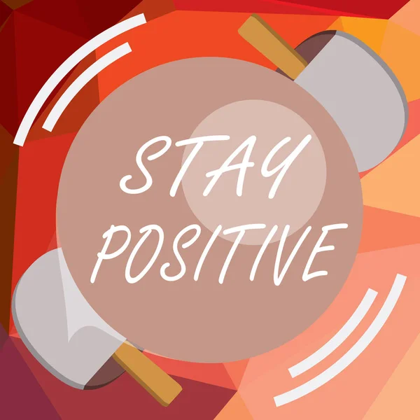 Scrivere una nota che mostra Stay Positive. Business photo showcase Impegnarsi in Uplifting Pensieri Essere ottimisti e reali — Foto Stock