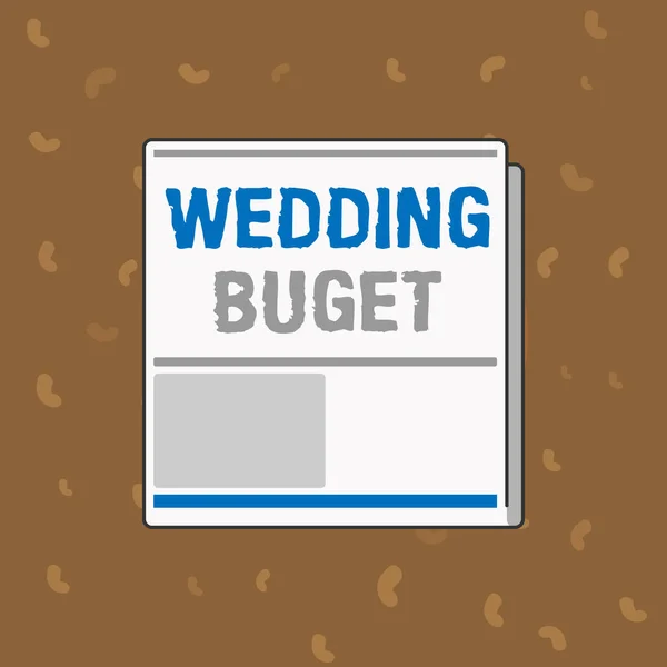 概念的な手書き結婚式予算を示します。結婚して経済的でないのとビジネス写真のテキストは、銀行を壊す — ストック写真