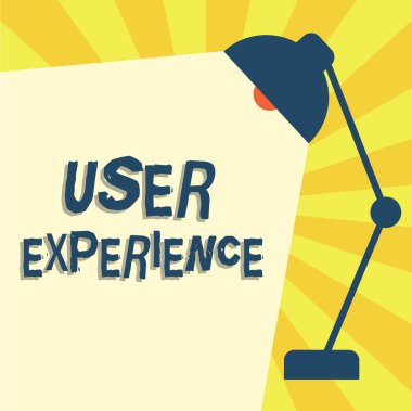 Kullanıcı Deneyimini gösteren bir not yazılıyor. İnternet sitesi kullanarak iş fotoğrafı gösterimi özellikle kullanmanın ne kadar hoş olduğu açısından