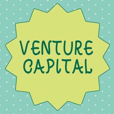 Venture Capital 'in el yazısı. Firmalar tarafından küçük ölçekli şirketlere sağlanan finansman kavramı