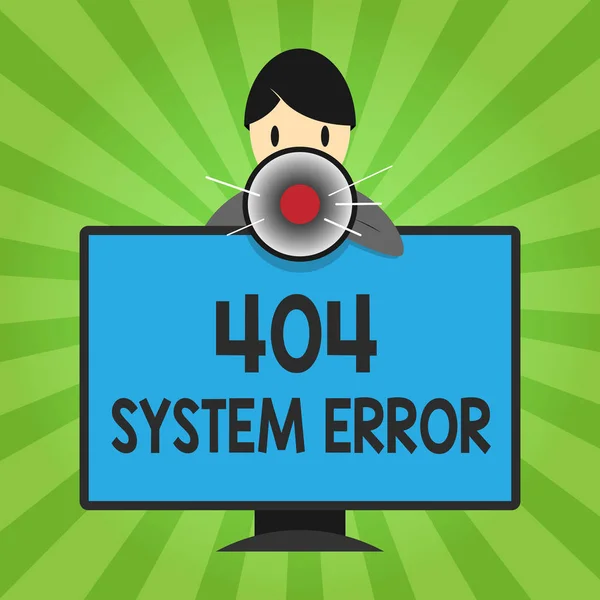 Handwriting text writing 404 System Error. Concept meaning message appears when website is down and cant be reached