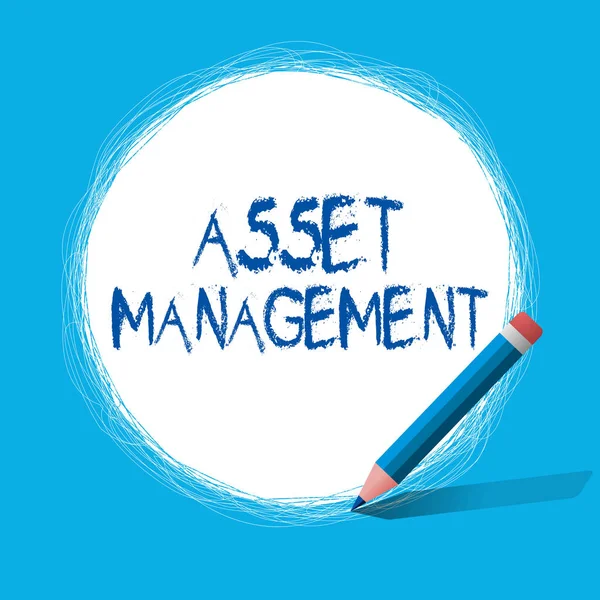 Text sign showing Asset Management. Conceptual photo systematic process of operating and disposing of assets