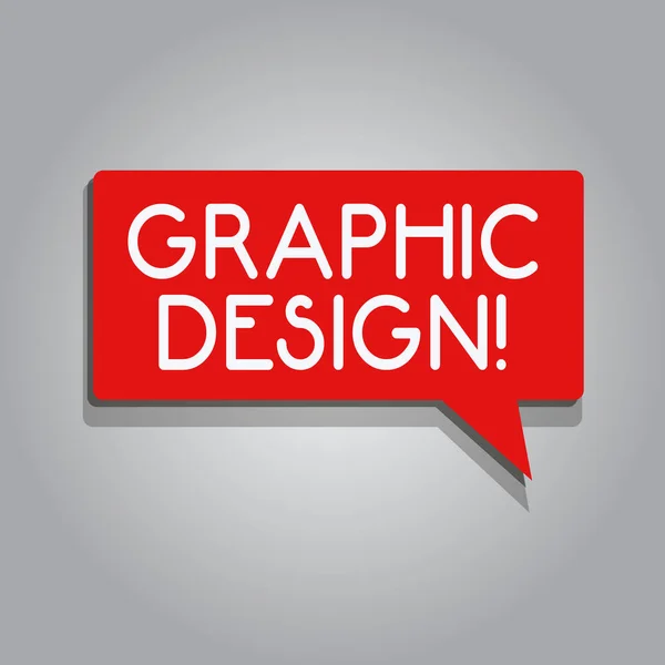 Nota di scrittura che mostra Graphic Design. Foto d'affari che mostrano l'arte o l'abilità di combinare testo e immagini in pubblicità — Foto Stock