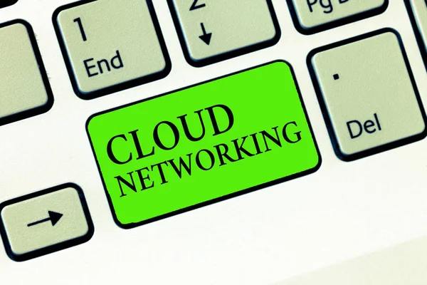 Почерк Написания Текста Cloud Networking Понятие Означает Термин Описывающий Доступ — стоковое фото