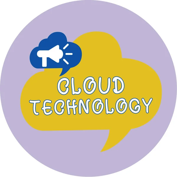 Word writing text Cloud Technology. Business concept for storing and accessing data and programs over Internet