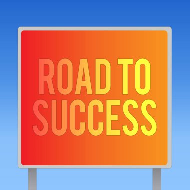 Yol başarı gösteren Not yazma. İş gerçekten çalışınca fotoğraf vitrine geliştirmek kendini rüyalar dilek ulaşmak için