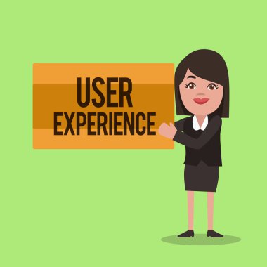 Kullanıcı Deneyimi el yazısı metni. Web sitesini kullanmanın ne kadar hoş olduğu anlamında kavram kavramı