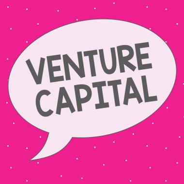 Venture Capital 'in el yazısı. Firmalar tarafından küçük ölçekli şirketlere sağlanan finansman kavramı