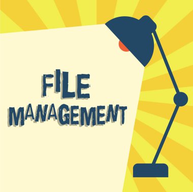 Dosya Yönetimini gösteren not yazılıyor. Verileri yönetmek için kullanıcı arayüzü sağlayan iş fotoğrafı görüntüleme bilgisayar programı