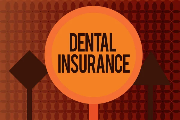 Handwriting text writing Dental Insurance. Concept meaning form of health designed to pay portion or full of costs