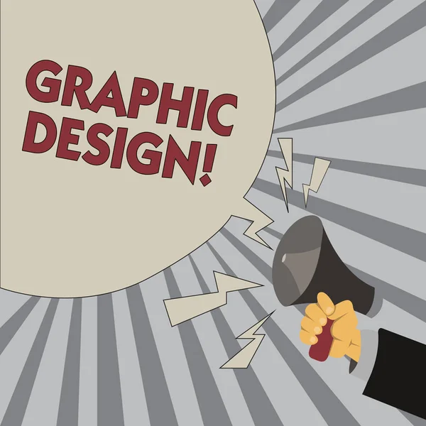 Nota de redação mostrando Design Gráfico. Foto de negócios mostrando arte ou habilidade de combinar texto e imagens em anúncios — Fotografia de Stock