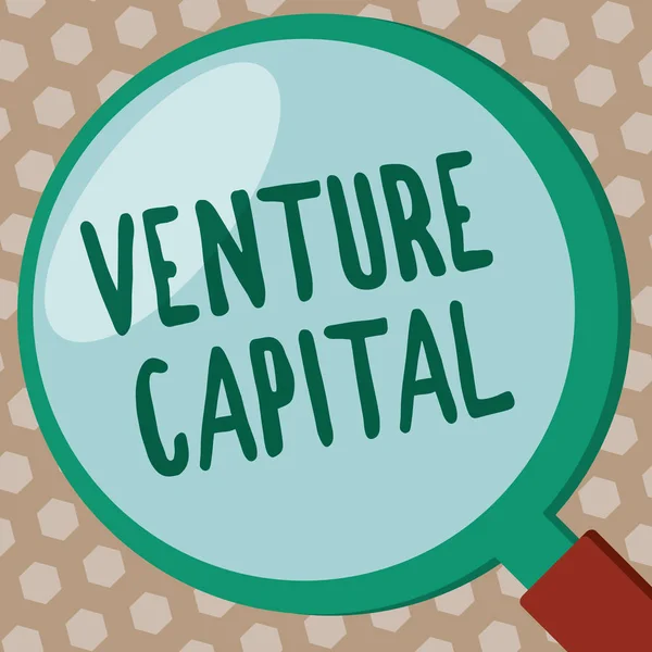 Слова пишуть Venture Capital. Бізнес-концепція фінансування, надана фірмами до малих ранніх етапів — стокове фото