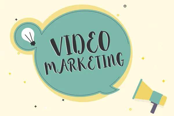 Zápis poznámky zobrazující Video Marketing. Prezentace obchodních fotografií vytvořit krátká videa o konkrétních tématech pomocí článků — Stock fotografie