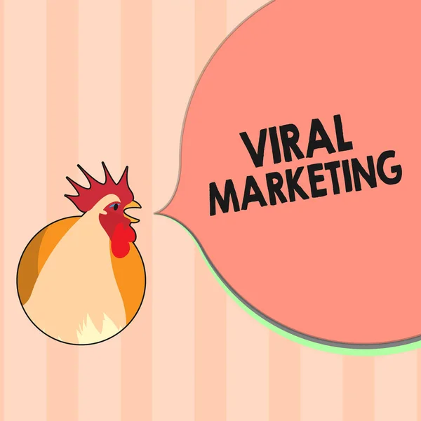 Signe texte montrant le marketing viral. Photo conceptuelle par laquelle le consommateur encourage le partage d'informations via Internet — Photo