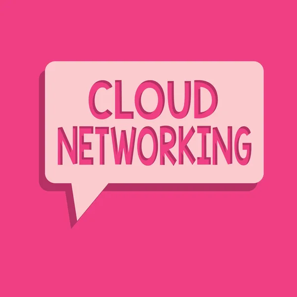 Szövegírás Cloud Networking. Üzleti koncepció a hálózati erőforrásokhoz való hozzáférést leíró kifejezés — Stock Fotó
