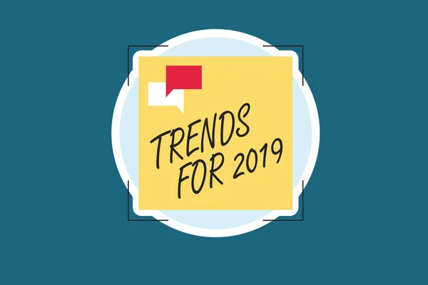 Word Writing Text Trends für 2019. Business-Konzept für die Liste der Dinge, die sehr schnell populär in diesem Jahr — Stockfoto
