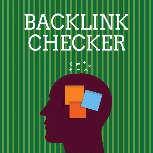 Pismo pisma Backlink Checker. Koncepcja znaczenie Znajdź swoich konkurentów najbardziej cenne i wzory spot — Zdjęcie stockowe