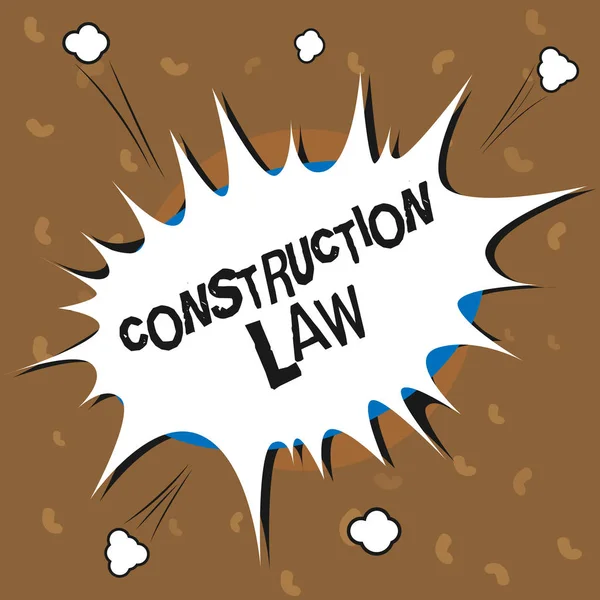 Konceptualny rękopis pokazujący Prawo budowlane. Tekst zdjęcia biznesowego dotyczy zagadnień związanych z budownictwem i pokrewnymi dziedzinami — Zdjęcie stockowe