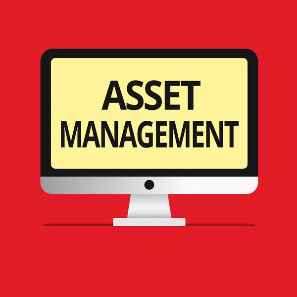 Text sign showing Asset Management. Conceptual photo systematic process of operating and disposing of assets