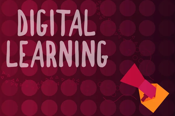 Tekst schrijven Digital Learning. Bedrijfsconcept voor begeleid door technologie of door instructiepraktijk — Stockfoto