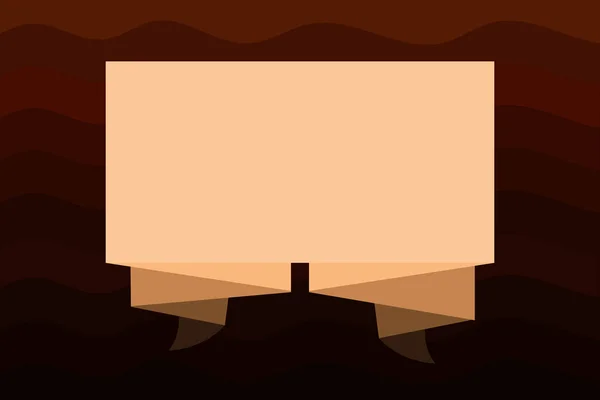 Επίπεδη σχεδίαση επαγγελματίες εικονογράφηση διάνυσμα δημιουργική ιδέα πρότυπο αντιγραφή κειμένου χώρο για διαφήμιση ιστοσελίδα προώθηση esp απομονωμένη 3d διάσταση διπλωμένο Banner πλισέ ταινία κυματοειδές κορδέλα Γάζας ΦΥΛΛΟΥ — Διανυσματικό Αρχείο