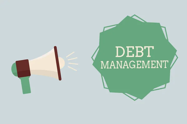 Word writing text Debt Management. Business concept for The formal agreement between a debtor and a creditor — Stock Photo, Image