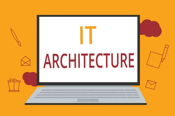 Word writing text It Architecture. Business concept for Architecture is applied to the process of overall structure
