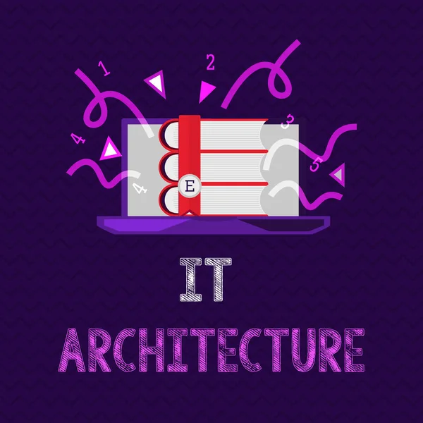 Texto de caligrafia It Architecture. Conceito significado Arquitetura é aplicada ao processo de estrutura geral — Fotografia de Stock