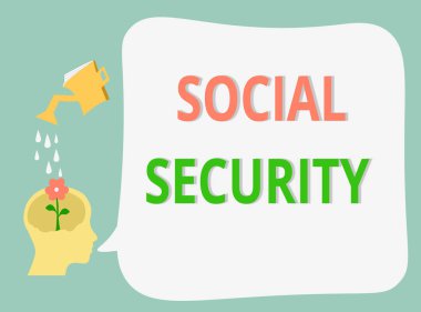 Word yazı metni sosyal güvenlik. İş kavramı devlet insanlarla yetersiz veya hiç geliri yardım için