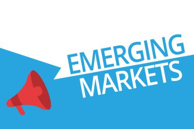 Gelişmekte olan piyasaları gösteren kavramsal el yazısı. Gelişmiş mağazaların bazı özelliklerine sahip iş fotoğrafı ülkesi