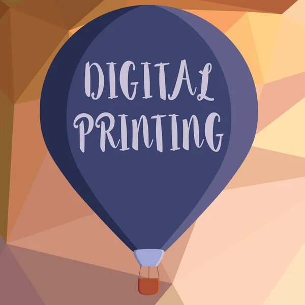 Writing note showing  Digital Printing. Business photo showcasing digital based images directly to variety of media — Stock Photo, Image