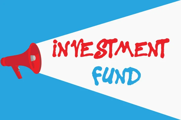 Συγγραφή λέξεων Ταμείο Επενδύσεων κειμένου. Επιχειρηματική ιδέα για την παροχή κεφαλαίου που ανήκει σε πολυάριθμους επενδυτές — Φωτογραφία Αρχείου