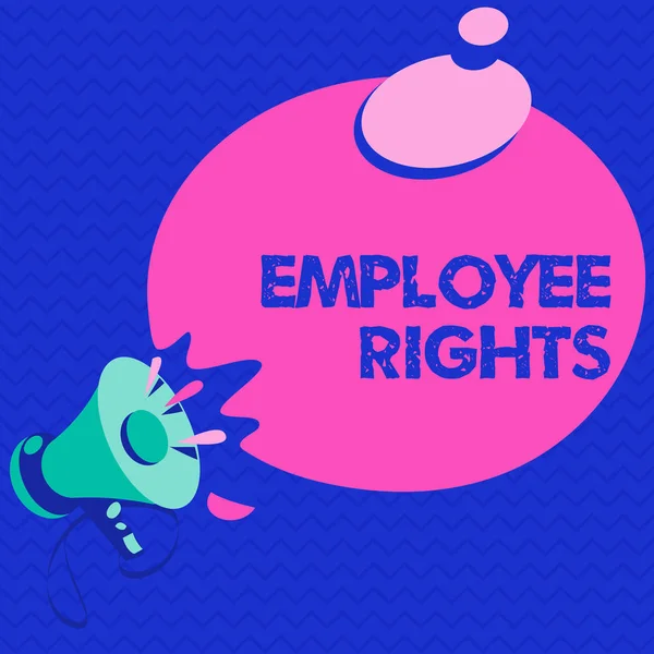 Tekst schrijven Medewerker Rechten. Bedrijfsconcept voor Alle werknemers hebben basisrechten op hun eigen werkplek — Stockfoto
