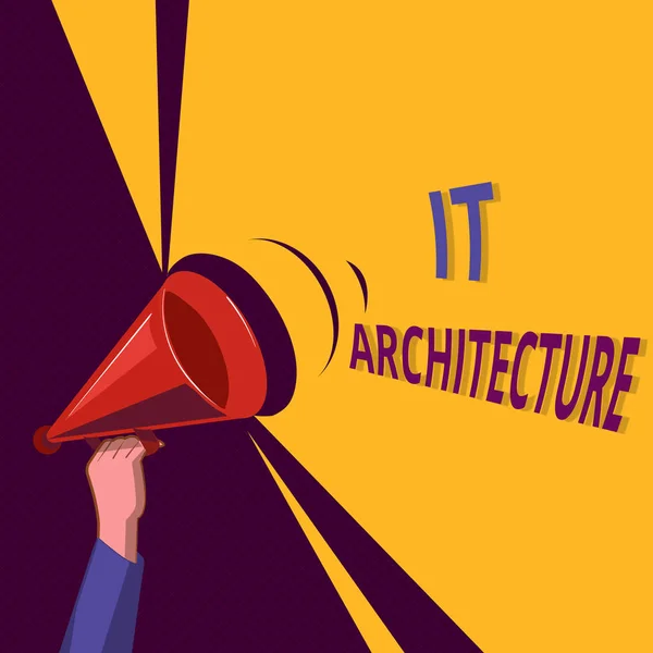 Konceptuell handstil som visar It Architecture. Företagsfoto visar Arkitektur tillämpas på processen för övergripande struktur — Stockfoto