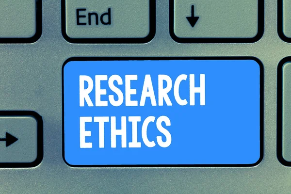 Szövegírás Kutatási etika. Üzleti koncepció az etikai kérdések elemzése iránt érdeklődő — Stock Fotó