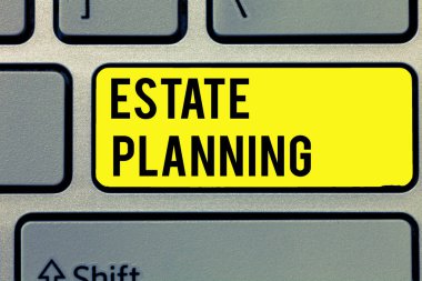 Emlak planlama gösterilen metin işareti. Kavramsal fotoğraf yönetimi ve o kişi Emlak bertaraf