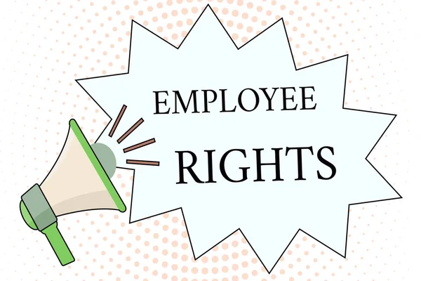 Texte textuel Droits des employés. Concept d'entreprise pour Tous les salariés ont des droits fondamentaux sur leur lieu de travail — Photo