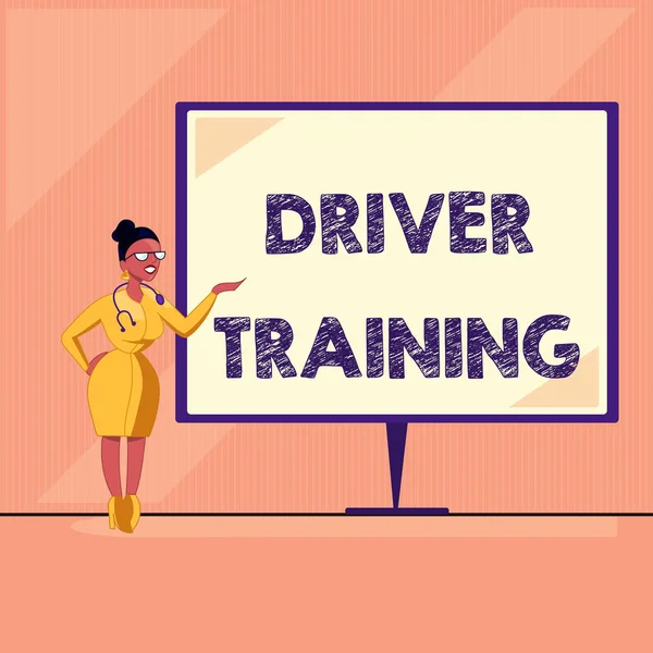 Word writing text Driver Training. Business concept for prepares a new driver to obtain a drivers license