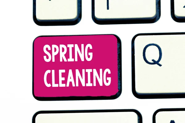 Wortschreibtext Frühjahrsputz. Geschäftskonzept für die Praxis gründlicher Hausreinigung im Frühling — Stockfoto