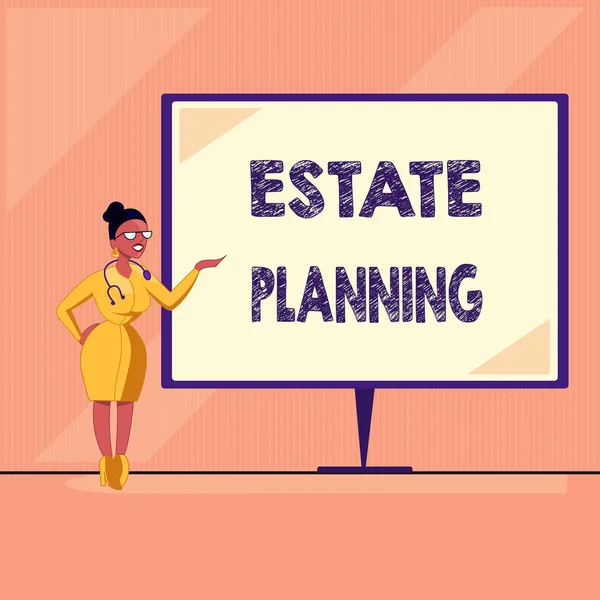 Word scrittura testo Estate Planning. Business concept per la gestione e lo smaltimento di tale patrimonio di persone — Foto Stock