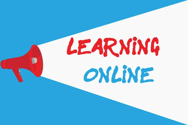 온라인 언어 학습 문자 작성. 인터넷 과 기술의 도움을 받아 새로운 것을 배우려는 비즈니스 개념 — 스톡 사진