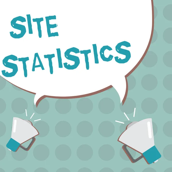 Escritura manual conceptual que muestra las estadísticas del sitio. Medición del comportamiento de los visitantes a un determinado sitio web — Foto de Stock