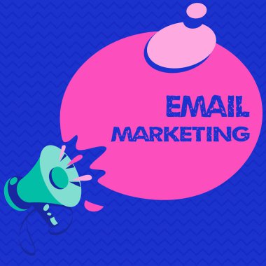Word writing text Email Marketing. Business concept for Sending a commercial message to a group of people using mail clipart