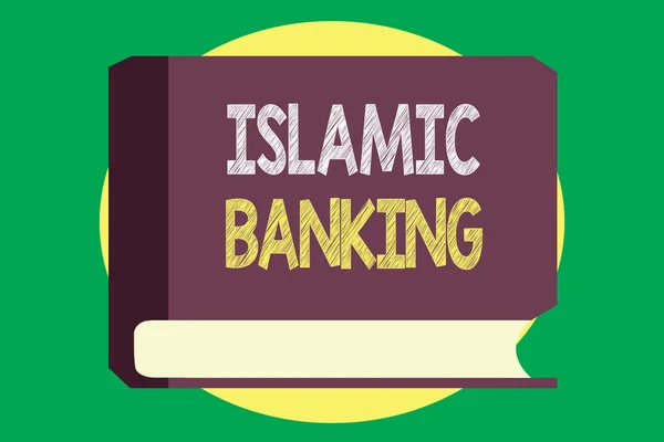 Escritura a mano de texto de la Banca Islámica. Concepto que significa sistema bancario basado en los principios de la ley islámica — Foto de Stock