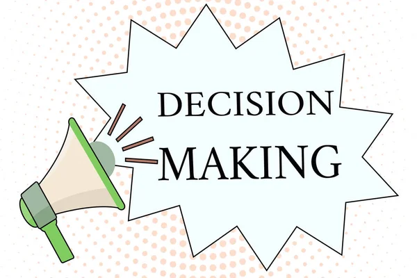 Word writing text Decision Making. Business concept for The act of deciding between two or more possibilities