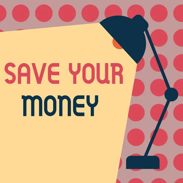 Conceptual hand writing showing Save Your Money. Business photo text keep your savings in bank or stock to protect it Dont waste — Stock Photo, Image