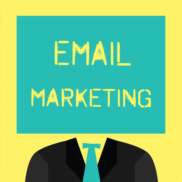 Κείμενο πινακίδα που δείχνει μάρκετινγκ ηλεκτρονικού ταχυδρομείου. Εννοιολογική φωτογραφία στέλνει ένα διαφημιστικό μήνυμα σε μια ομάδα ανθρώπων χρησιμοποιώντας το mail — Φωτογραφία Αρχείου