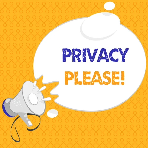 Текст почерка Privacy Please. Понятие, означающее попросить кого-то уважать твое личное пространство — стоковое фото
