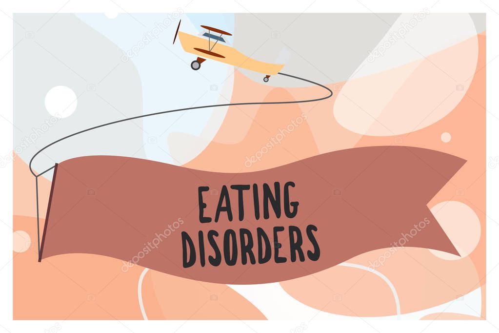 Conceptual hand writing showing Eating Disorders. Business photo text any of a range of psychological abnormal food habits